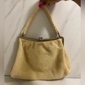 Vintage Corde Bead pearl evening handbag